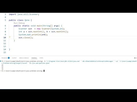 Add Two Numbers Using Scanner | Simple Input Output Example