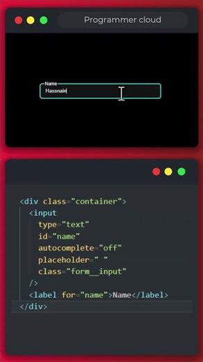 Stylish Input Label Animation with HTML and CSS 🎨💻