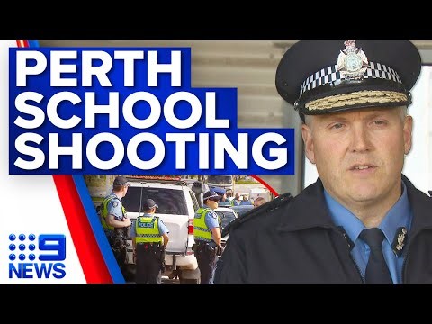 Teenage boy arrested after allegedly firing a gun in Perth school carpark | 9 News Australia