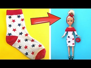 DIY Clothes for Barbie with socks | Easy DIY for Barbie Doll | Hacks and Crafts