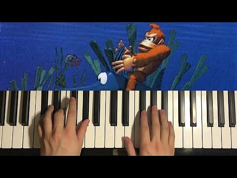 Donkey Kong Country - Aquatic Ambience (Piano Tutorial Lesson)