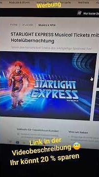 Starlight Express Musical Bochum: 1 Ticket + Hotel + Breakfast for €99 #starlightexpress