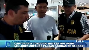 468K views · 36 reactions | Capturan a conocido hacker que robó 20 millones de soles creando falsas páginas de bancos. Fernando Díaz utilizaba un moderno programa informático para apropiarse del dinero de las cuentas bancarias de miles de personas desde hace cinco años. Encuentra las notas del programa AQUÍ ► https://bit.ly/3VGiVzJ Mira el programa completo de #DomingoAlDía en América tvGO ► https://bit.ly/dadfbtvgo | América Televisión | Facebook