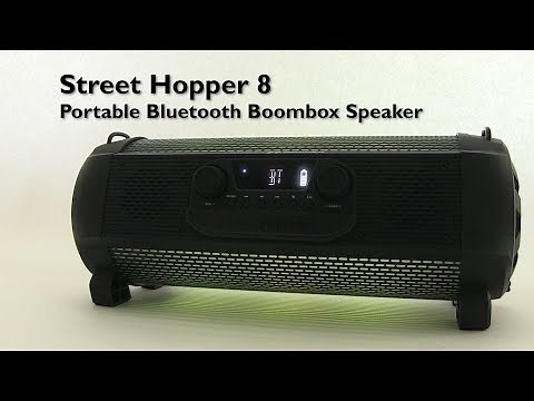 Street Hopper 8 - Portable Bluetooth Boombox Speaker with LED Lights
