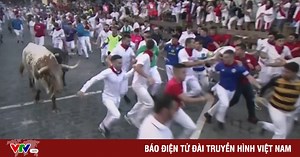 Hoảng loạn khi bò tót húc người trong lễ hội ở Tây Ban Nha