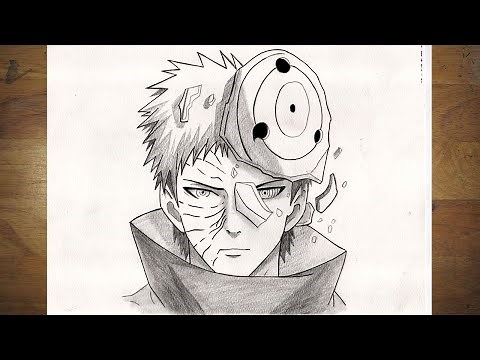 Anime Drawing | How to Draw Obito Uchiha | Naruto