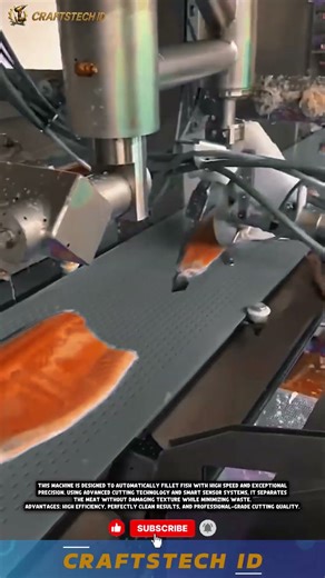 **Super Precision Automatic Fish Filleting Machine 🦾** #automaticmachine #tech #industrialtechnology