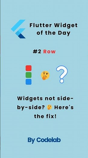 Widget of the Day #2 – Row (Flutter Shorts)