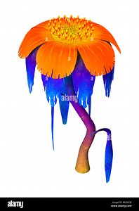 3D Rendering Alien Plant on White Stock Photo - Alamy