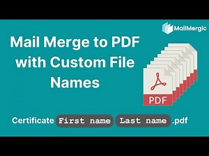 🚀 How to Mail Merge to Separate PDFs with Custom File Names — No Coding Needed!