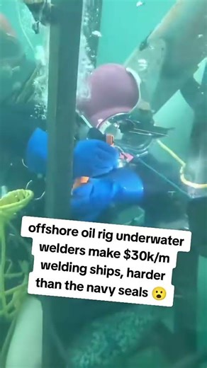 Offshore oil rig underwater welder...