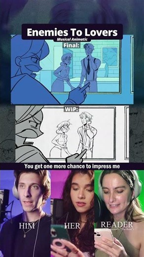Final Animatic vs. WIP (NO AI 🙅) Friends: tysm for 1M views!! ENEMIES TO LOVERS: The Musical