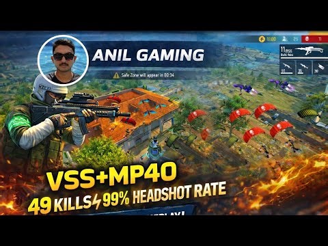 49 Kills With VSS + MP40 😱 Solo vs Squad Full Gameplay | Free Fire