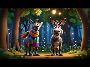 Four Dancing Donkeys Sing a Tune | Donkey Song for Kids | Fun Animal Rhyme & Preschool Learning Song