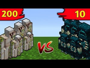200 Iron golems vs 10 Warden