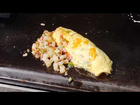 How To Make a Diner Style Omelet on a Griddle ( Easy Beginner Denver Omelette)