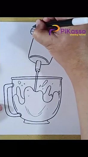 How to Draw Kitchen Aid Stand Mixer in Less Than One Minutes
