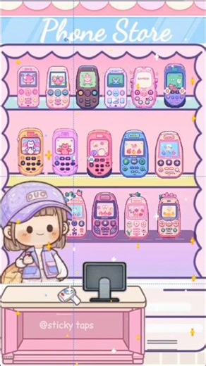 ASMR Phone Store Roleplay 📱 CUSTOM STICKERS & Decoration #asmr #shorts #aesthetic