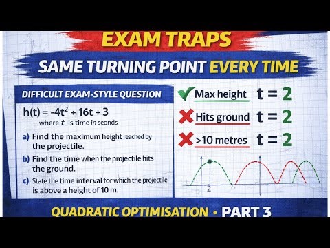 Why Good Students Lose Marks in Quadratic Optimisation | Exam Traps (Part 3)