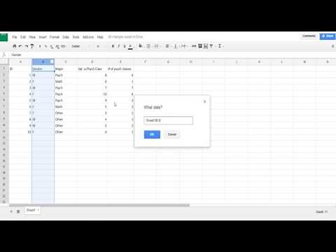 Frequency Table in Google Sheets