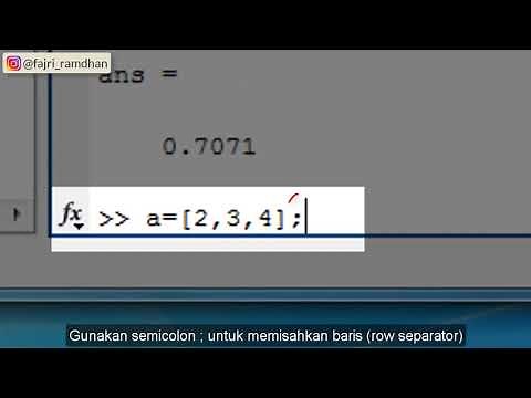 Dasar dasar Belajar Matlab Untuk Pemula Dengan Mudah
