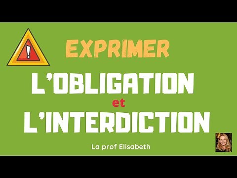 Exprimer l'obligation et l'interdiction en français. Devoir et falloir. English captions available 😉
