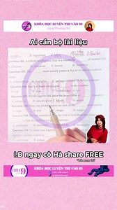 Tài liệu ôn thi vào 10 tiếng Anh — khoá 12 ngày lấy gốc cấp tốc