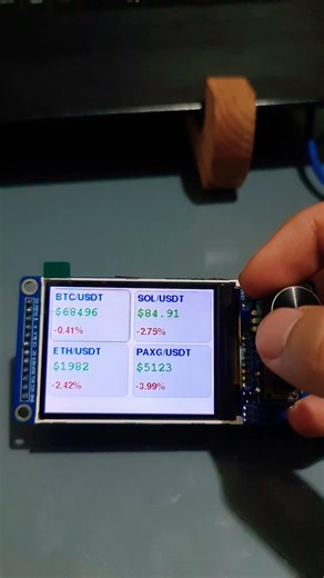 esp32/Bitcoin Price/TFT OLED KULLANIM #bitcoin #kendinyap #arduino #ESP32