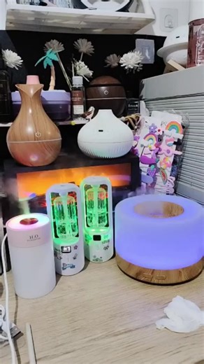 Mini Colorful Cup Humidifier LED RGB Light Automatic Air Purifier Aromatherapy Essential Oil Diffuser Ultrasonic Freshener Cool Mist Home Office Desktop Car Sprayer 6-hour Automatic Power-off