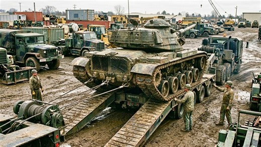 What it took to move this M60 tank was almost as impressive as the machine