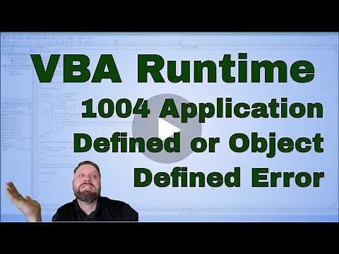 VBA run-time error '1004' Application-defined or Object-defined error
