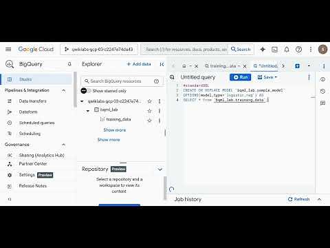 Predict Visitor Purchases with BigQuery ML, #qwik_starttraining_bigquery
