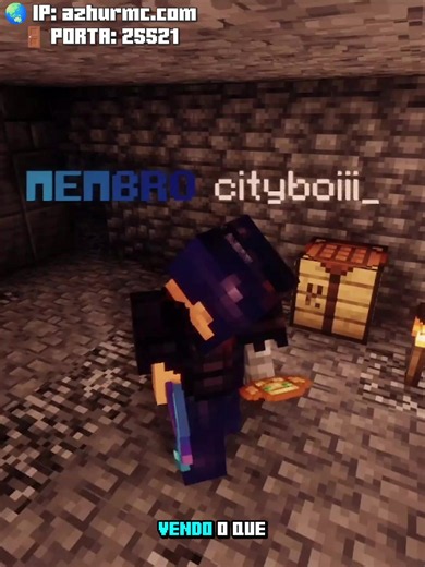 Observando o que os jogadores estão fazendo no Azhur MC... 👀 ⚡ Servidor semi-anárquico e online 24h 💻 Compatível com Java & Bedrock 🏠 Spawn bonito vários sistemas 🛒 Loja completa pra evoluir no servidor 📌 IP e porta estão no vídeo 💬 Discord na bio e nos comentários Vem fazer parte dessa história também! #servidoresdeminecraft #Minecraft #fyp #foryou #creatirinsearchsight