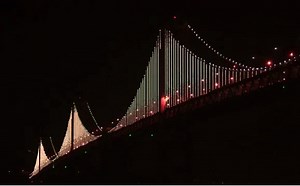 Watch a magical LED light installation on the San Francisco Bay Bridge
