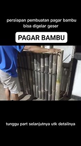 98 reactions | pagar bambu geser #pagarbambu #tukangbambu #kerajinanbambu | Yns | Facebook