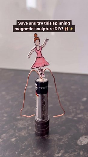 KiwiCo on Instagram: "Let's have some magnetic and electric fun! 🧲⚡️ Try out this experiment and see how the forces interact! Sign up for our FREE email newsletters to get more kid-friendly activity ideas delivered to your inbox. ⬇️ Steps: 1. Gather your materials – AA battery, copper wire, pliers, and a few round magnets. 2. Attach your magnets to one end of the battery. 3. Place the battery on a table with the magnets at the bottom. 4. Shape your copper wire. 5. Place the wire on top of the b