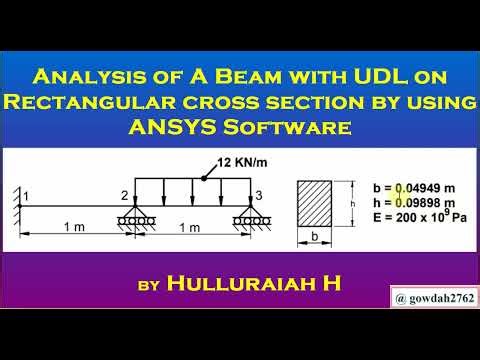 Static Structural Analysis of Beam with UDL in ANSYS Mechanical APDL