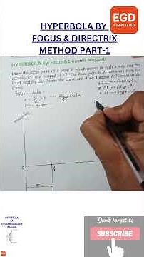 Hyperbola by Focus & Directrix Method | Part 1 | Engineering Curves | EGD #Shorts
