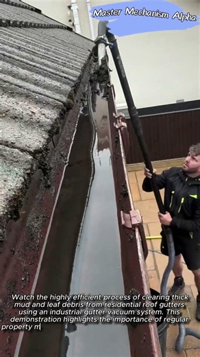 Incredible Machine Sucking Up Years of Gutter Sludge #worker #process #machinery #skills #fyp