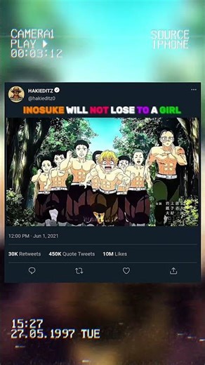 kanao vs inosuke running test 😅 #demonslayer #anime #animeedit #inosuke