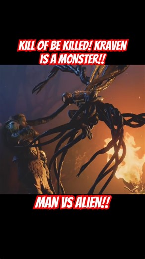 Kraven is fearless! Alien vs Man!!! #epicfight #playstation5 #spiderman #venom #gameplay #ps5