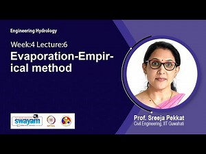 Lec 28: Evaporation -Empirical method