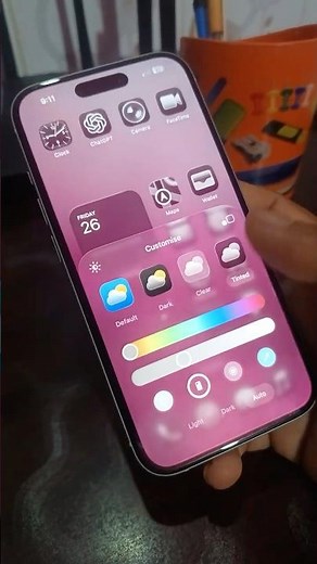 Apple iOS 26 Liquid Glass Icon customization