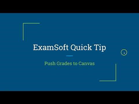 ExamSoft Quick Tip - Push Grades to Canvas