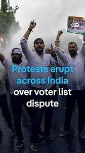 Protests erupt across India over voter-list dispute | DW News