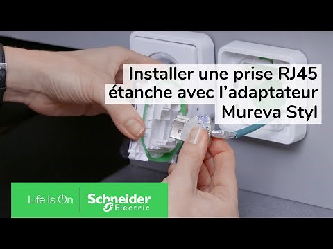 Comment installer une prise RJ45 étanche avec l’adaptateur Mureva Styl ?