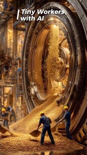 #shorts TINY WORKERS | GIANT WHEAT to Energy Drink! 🌾🥤 #shortsfeed