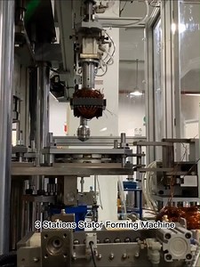 3 Stations Automatic Electric Motor Stator Forming Machine The Stator Coil Forming Shaping Machine is after stator coil winding. Widely used in Induction Motor, AC motors, air conditioner motors, fan motors, washing machine motors,compressor motors, pump motors, etc. | Nide Group