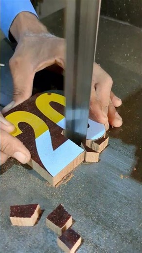 DIY Wooden Letter Cutting | Bandsaw Woodcraft | Satisfying Handmade Art 🇺🇸 #woodscraft #shorts