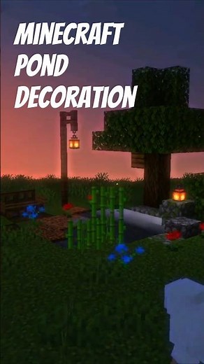 How to Build a Beautiful Pond in Minecraft #shorts